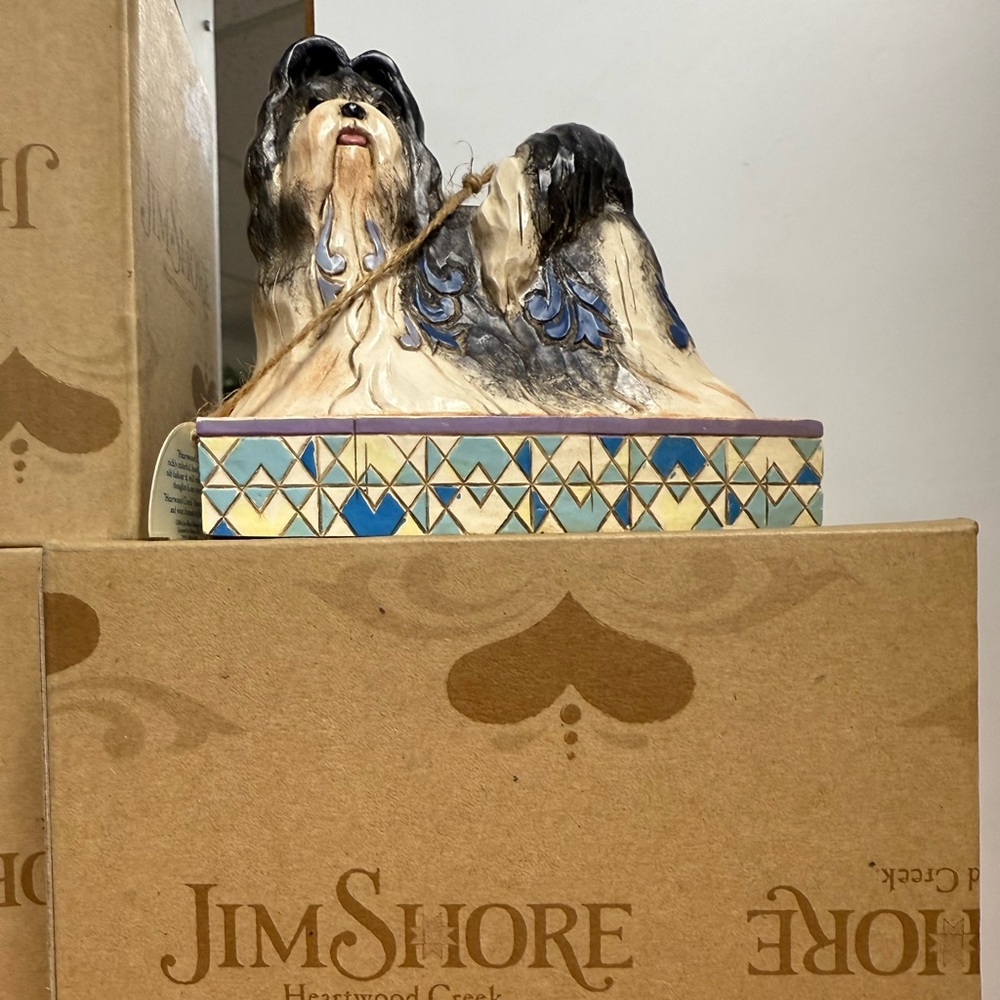 Jim Shore Heartwood Creek Blue and Cream Figurine